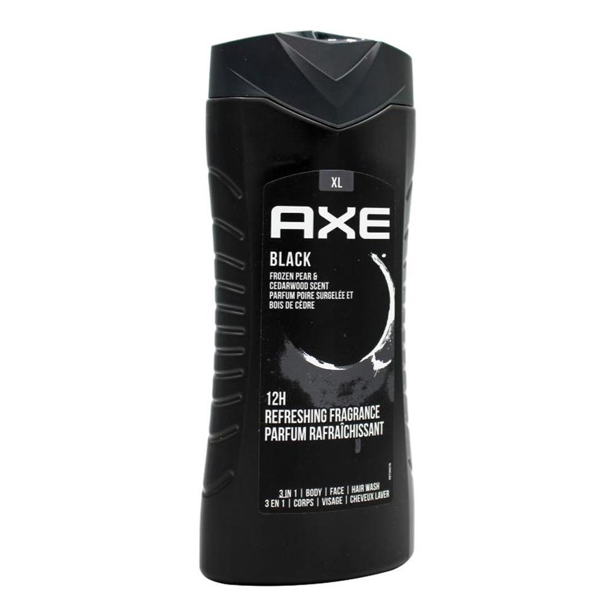 6x Axe Black 3in1 Body Face Hair Wash 400ml For Men Frozen Pear & Cedarwood
