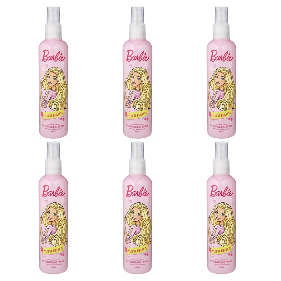 6x Barbie 200ml Detangling Spray Hair Treatment Care Shower Tutti Fruity