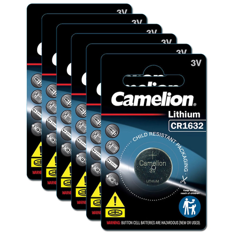 Buy 6x Camelion Lithium 1632 Button Cell 3V Batteries For Calculator ...