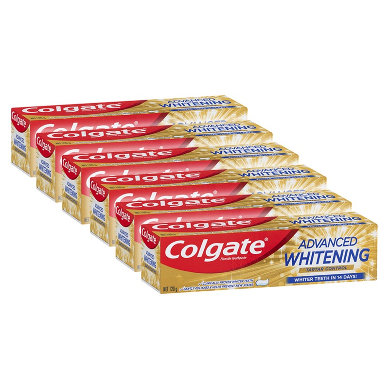 Buy 6x Colgate Toothpaste Advanced Whitening Tartar Control 120g Teeth Cleaning Mydeal