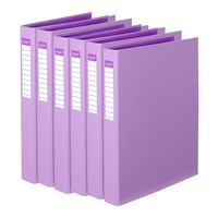 6x Colour Hide A4 Ring Folder/Binder/Personal Organiser/File PE 25mm 2D Purple