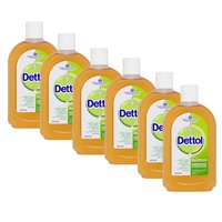 6x Dettol 500ml Antiseptic Surface/Cuts/Scratches Disinfectant Home Sanitiser
