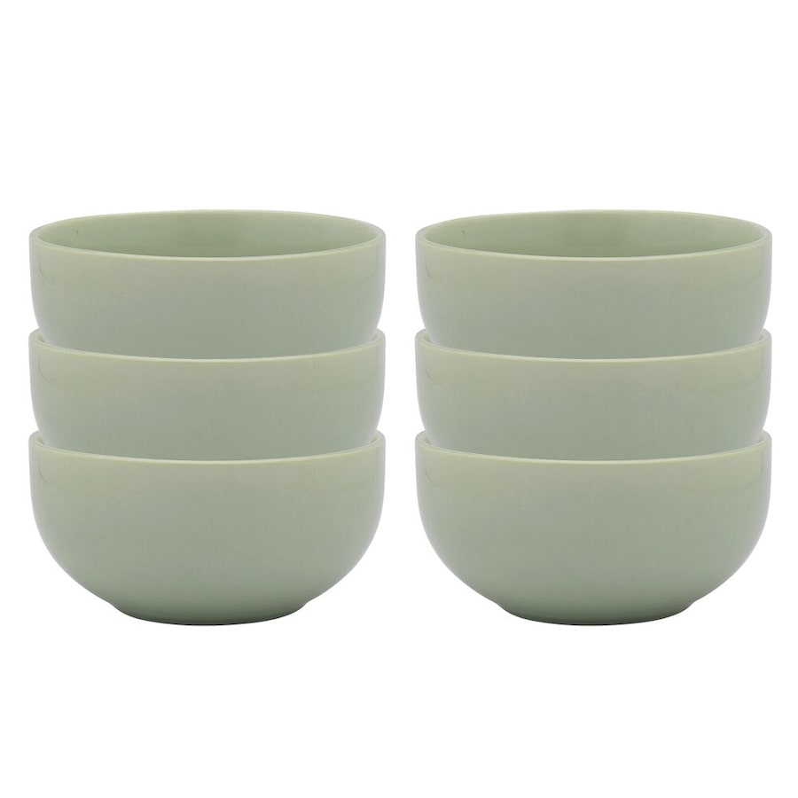 6x Ecology Element 14cm Stoneware Serving Noodle/Rice Bowl Round Tableware Dew