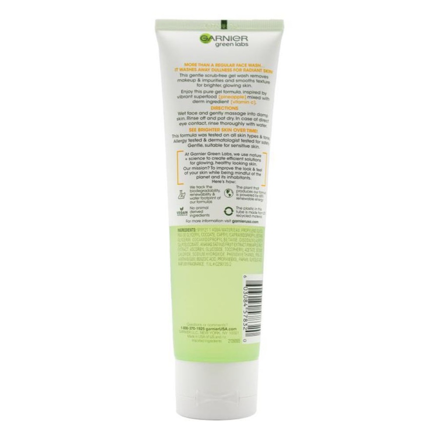 6x Garnier 130ml Brightening Gel Wash Pinea-C w/ Vitamin C Facial Skin Care