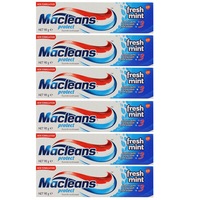 6x Macleans 90g Fluoride Toothpaste Protect Dental Oral Teeth Care Fresh Mint