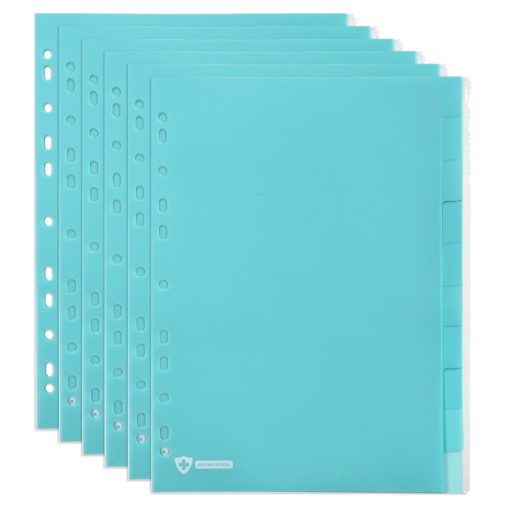 File Divider Blue Buy 6x Marbig Pro PP Antimicrobial 10 Tab A4 Dividers Filing Document ...