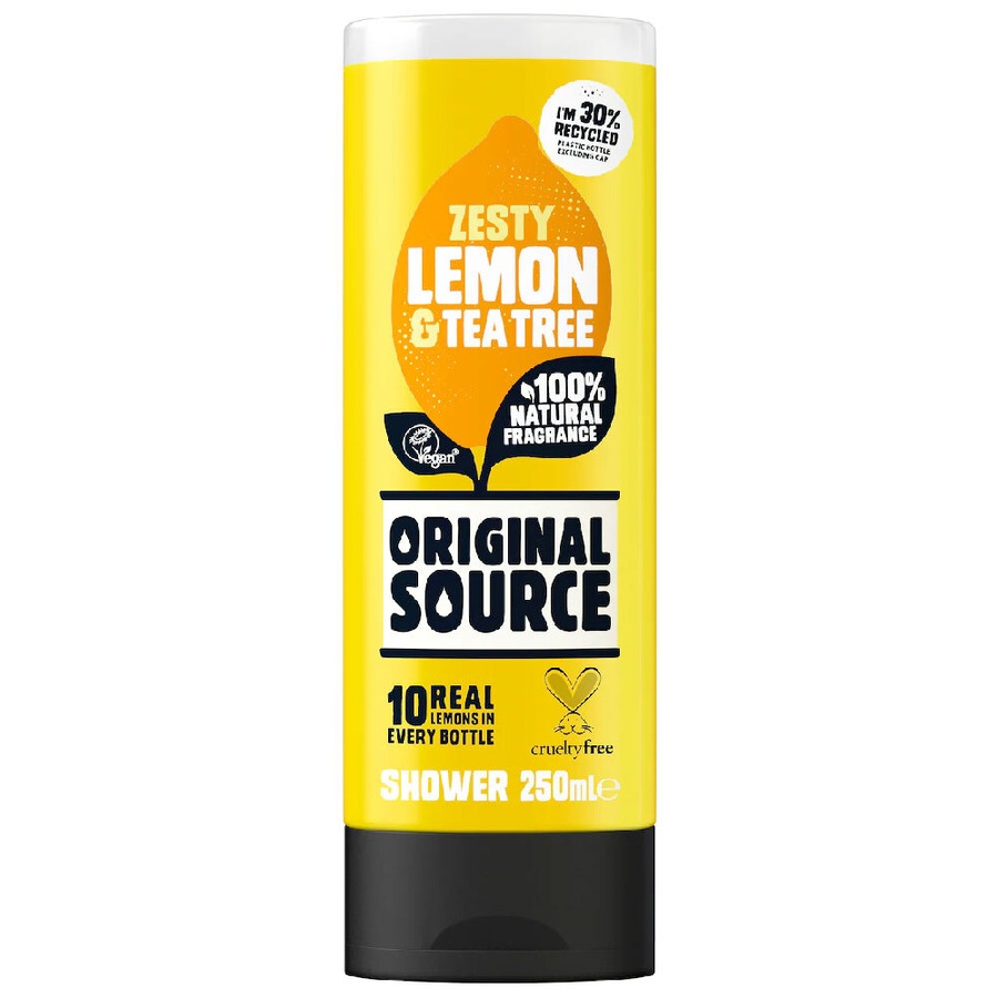 6x Original Source Shower Gel Vegan Body Wash Zesty Lemon And Tea Tree 250ml
