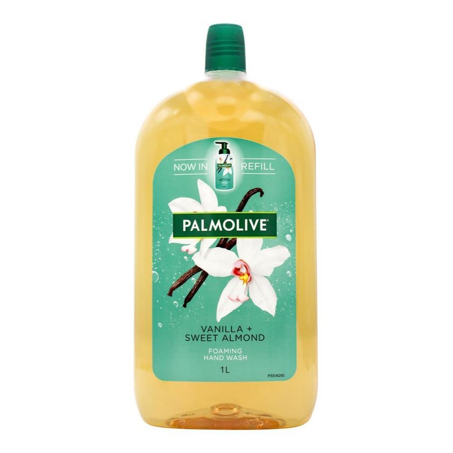 6x Palmolive 1L Foaming Hand Wash Refill Cleaning Soap Vanilla & Sweet Almond
