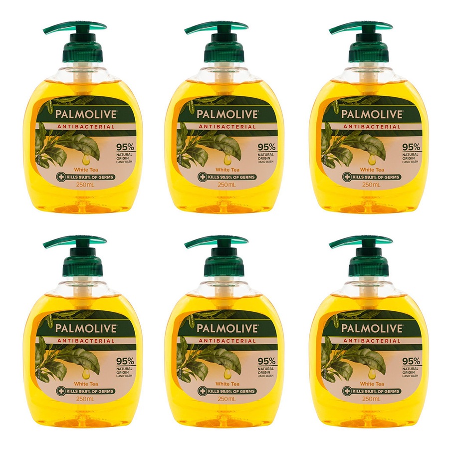 6x Palmolive 250ml Liquid Hand Wash Pump Antibacterial Skin Care Cleaning Soap