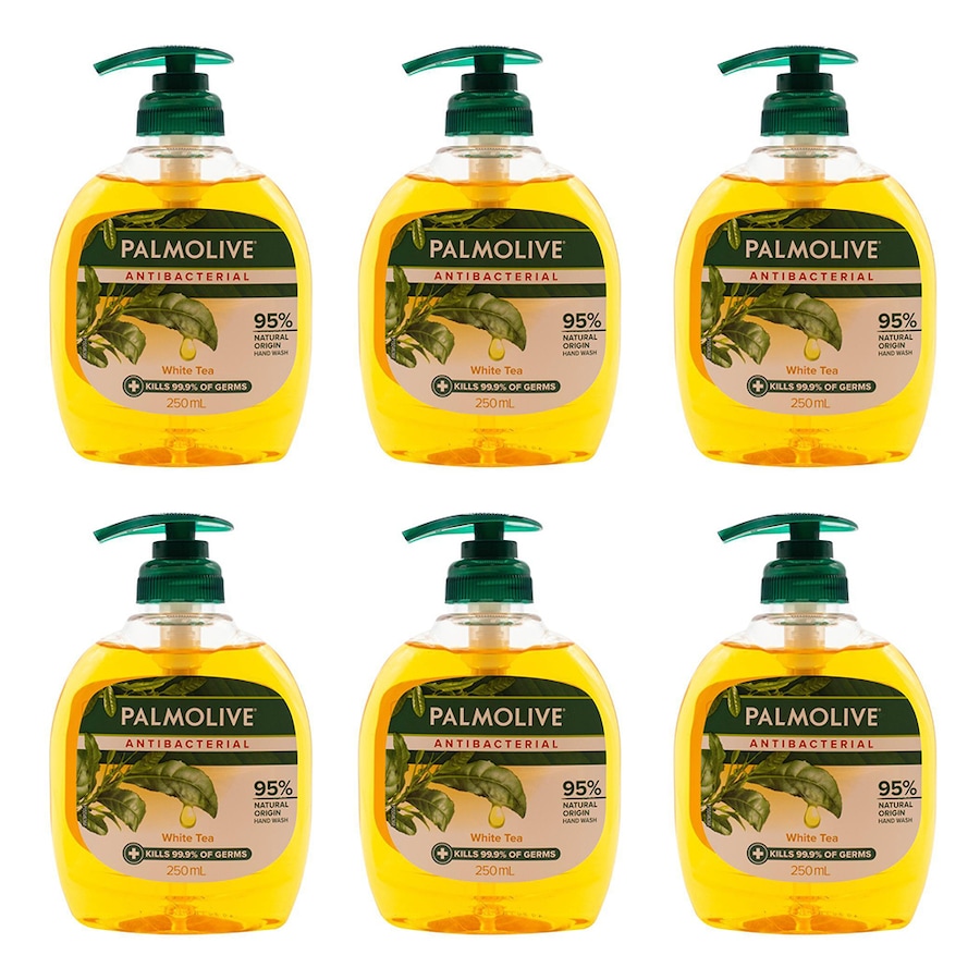 6x Palmolive 250ml Liquid Hand Wash Pump Antibacterial Skin Care Cleaning Soap