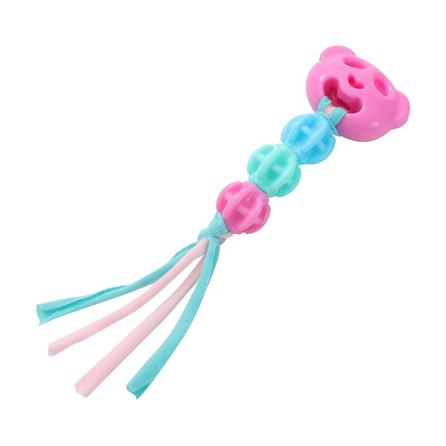 6x Paws And Claws Durable TPR & T-Shirt Rope Pet Puppy Dog Chew Toy Assorted