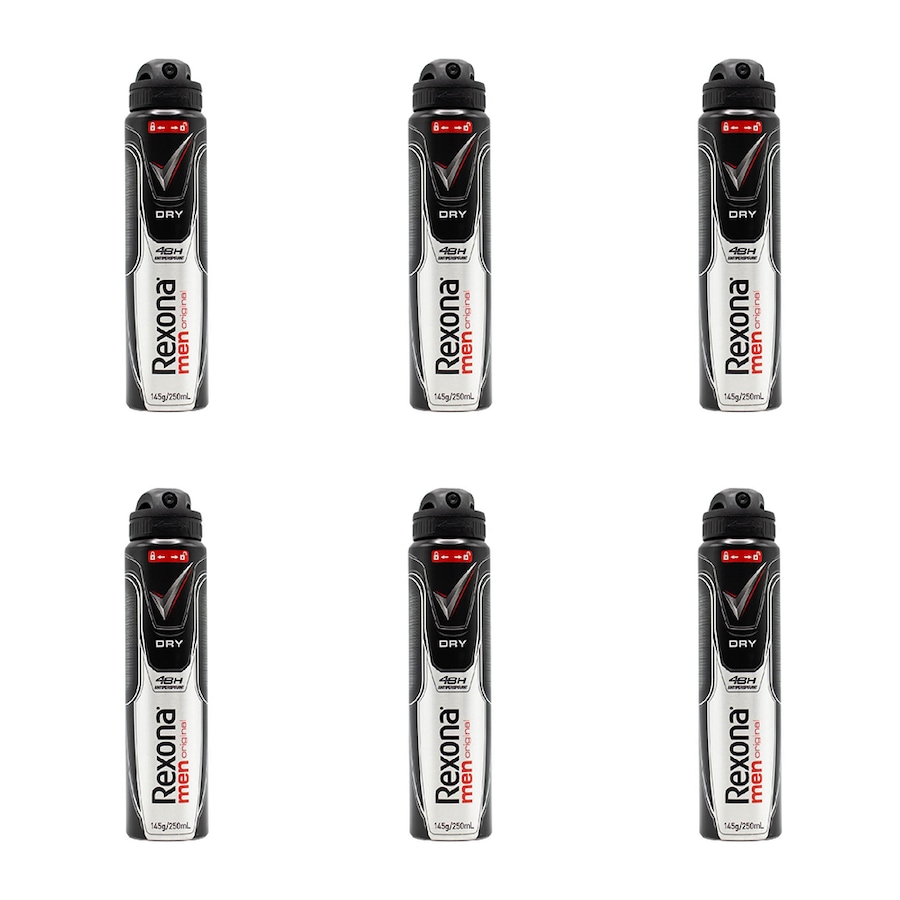 6x Rexona 145G Deodorant Men Original Antiperspirant 48h Protection Bodyspray
