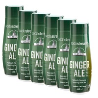 6x SodaStream Classics Ginger Ale 440ml/Sparkling Soda Water Syrup Drink Mix