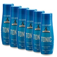 6x SodaStream Classics Tonic 440ml/Sparkling Soda Water Syrup Drink Mix/Makes 9L