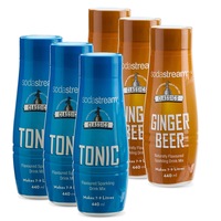 6x SodaStream Classics Tonic/Ginger Beer 440ml/Sparkling Water Syrup Drink Mix