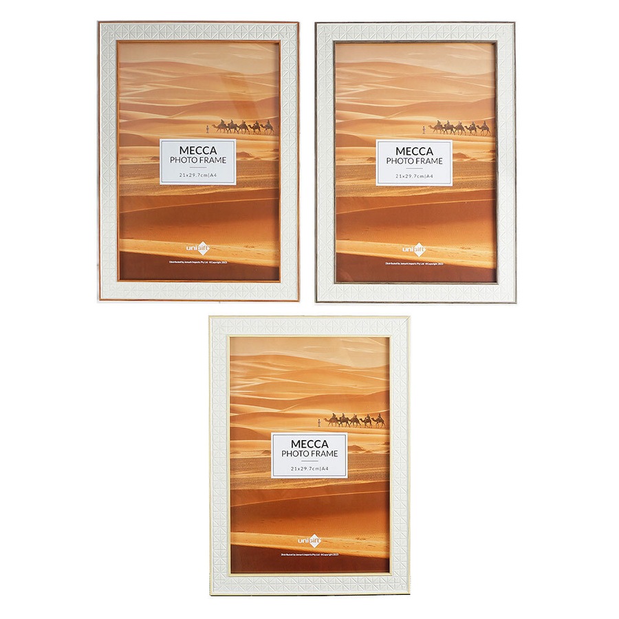 6x Unigift Mecca Photo/Picture Frame Portrait Display Home Desk Decor A4 Assort