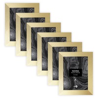 6x Unigift Noosa 15x20cm MDF/Glass Picture/Photo Frame Wall Hanging Display Gold