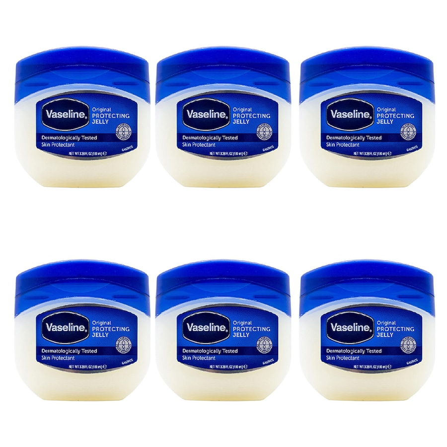 6x Vaseline 100ml Pure Petroleum Jelly Jar Hand/Face/Body Moisturiser Orginal