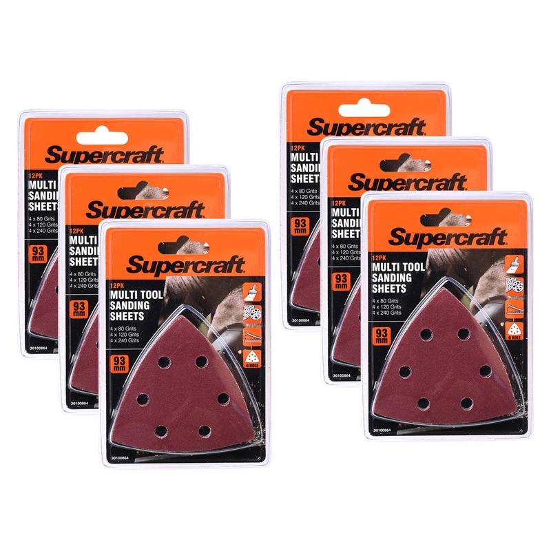 Buy 72pc Supercraft Ocillating Saw Multi Tool Sanding Sheet 93mm