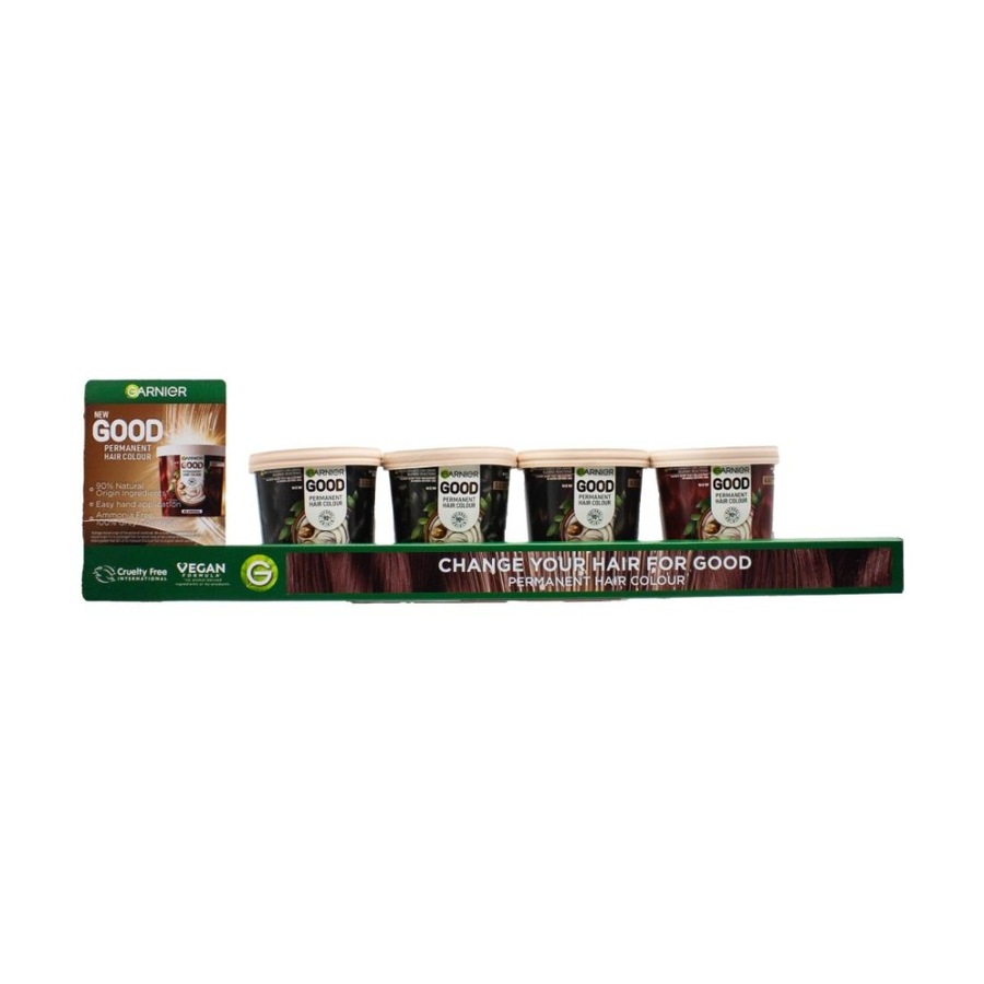 7pc Garnier Hair Colour Set W/ Red 6.6 Brown 3.0 & 4.0 Black 2.0 Multi Assorted