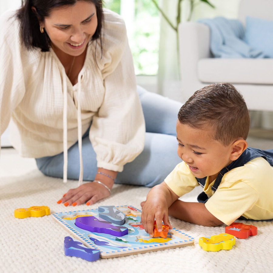 7pc Melissa & Doug Sea Life Chunky Puzzle 30x23cm Kids Activity Toy 2y+