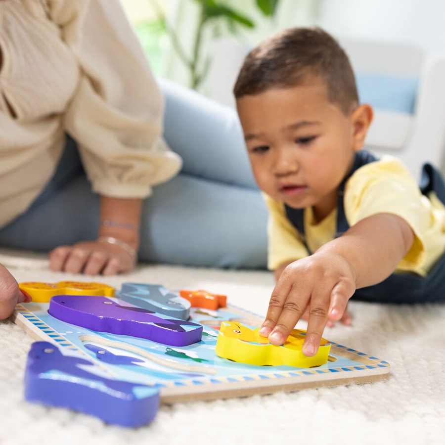 7pc Melissa & Doug Sea Life Chunky Puzzle 30x23cm Kids Activity Toy 2y+