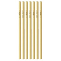 7x White Magic Bamboo 20cm Eco Basics Beverage Drinking Straw Reusable Single