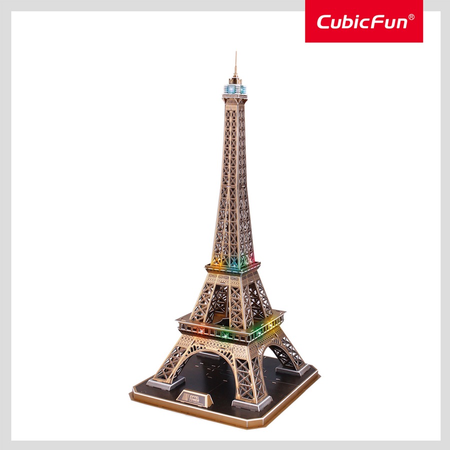 84pc CubicFun LED Eiffel Tower 3D Puzzle Kids/Children DIY Interactive Toy 3y+