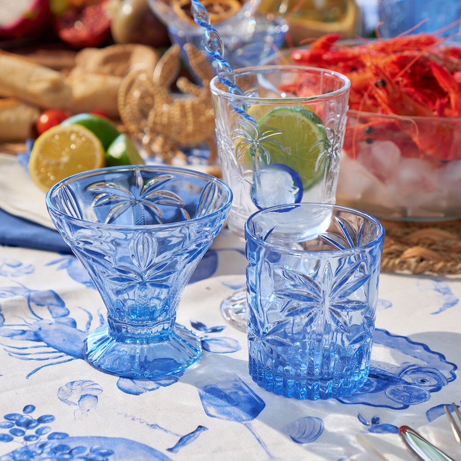 8pc Annabel Trends Cocktail Glass Palm Tree 270ml Wine Cup Set Barware Clear