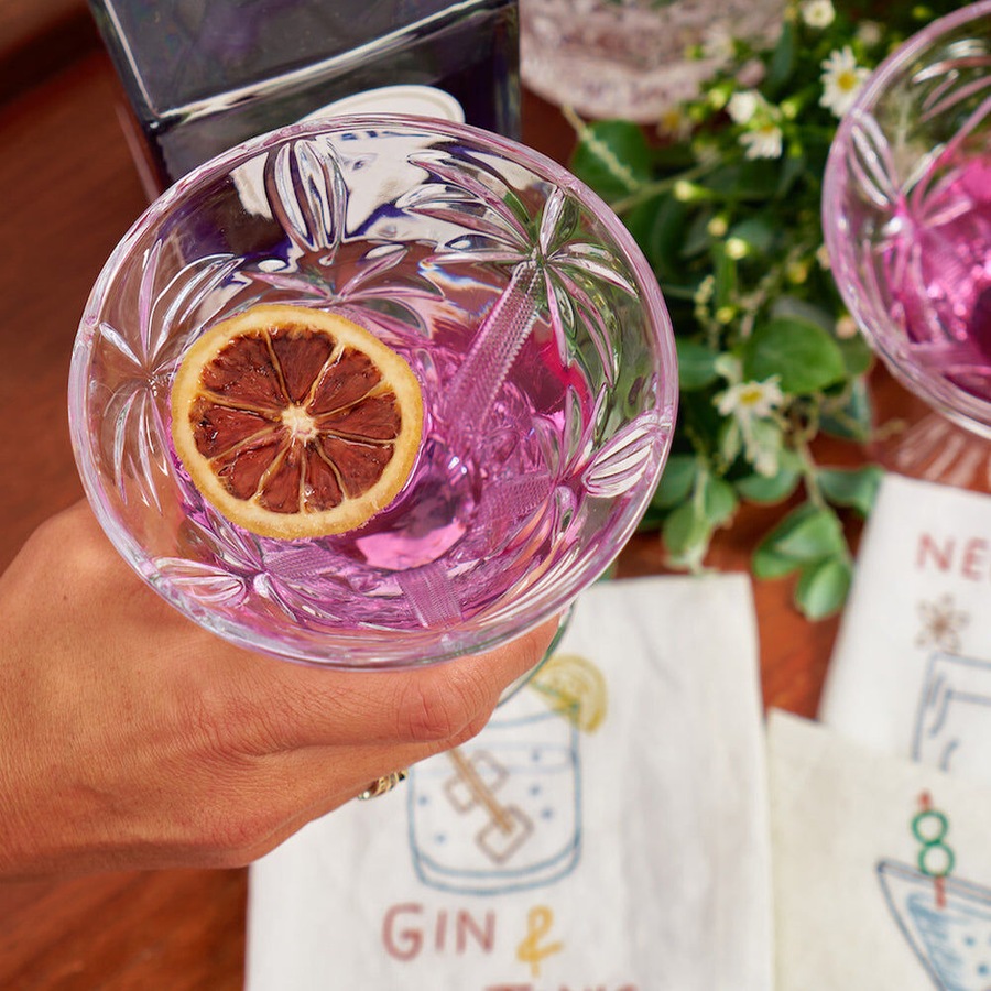 8pc Annabel Trends Cocktail Glass Palm Tree 270ml Wine Cup Set Barware Clear