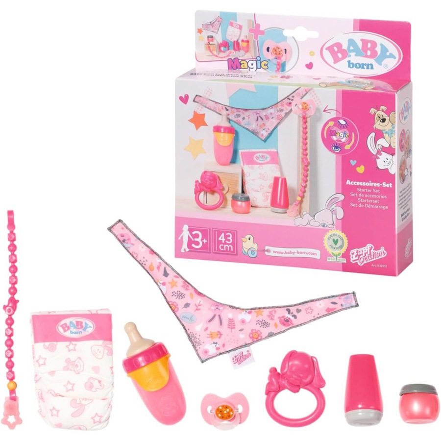 8pc Baby Born Starter Set (Refresh) Kids/Childrens Toy Doll Accessories 3+