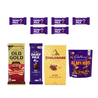 10pc Cadbury Indulgence Chocolate Showbag w/Toblerone/Amonds/Old Gold Dark Choc