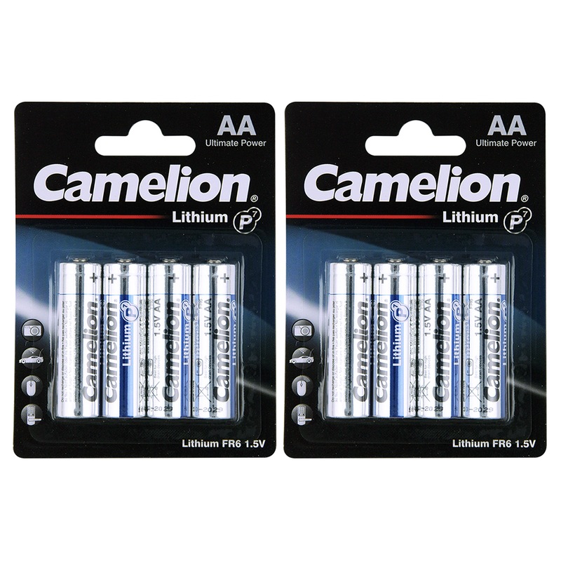 Buy 8pc Camelion Lithium AA Batteries High Power Long Lasting Multipurpose Home MyDeal