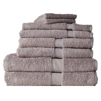 8pc Canningvale Royal Splendour Home Decor Bathroom Bath Towel Set Storm Grey