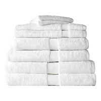 8pc Canningvale Royal Splendour Home Decor Bathroom Bath Towel Set White