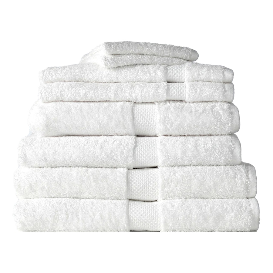 8pc Canningvale Royal Splendour Home Decor Bathroom Bath Towel Set White