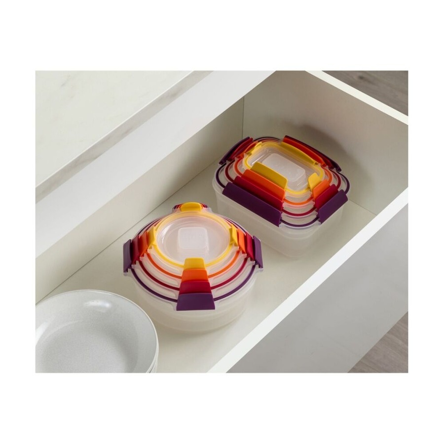 8pc Joseph Nest Lock Airtight Food Storage Container Set Multicolour