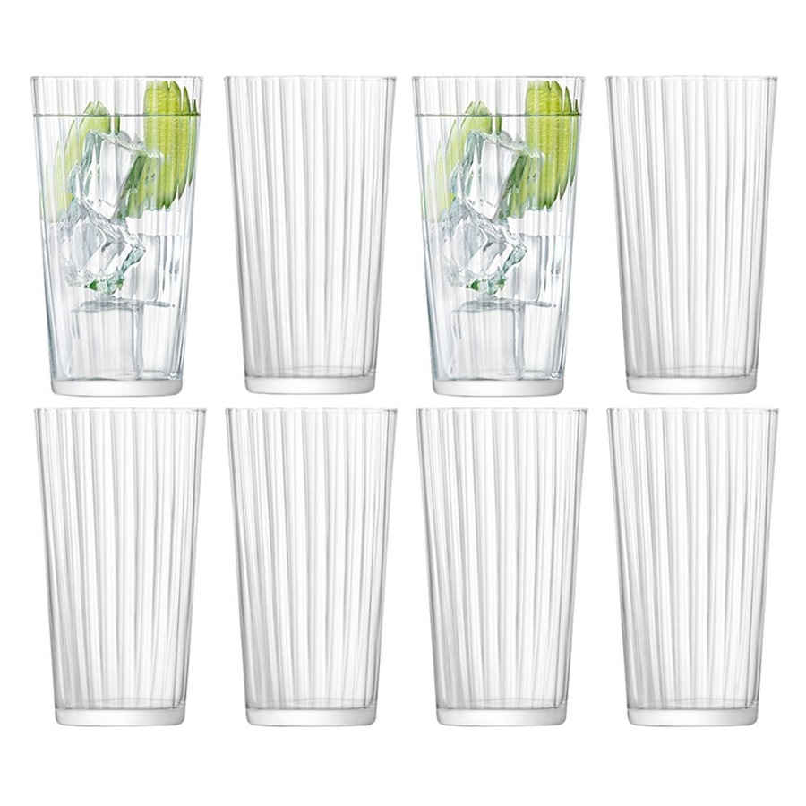 8pc LSA International Gio Line Juice Drinkware Glasses Cups Large 320ml