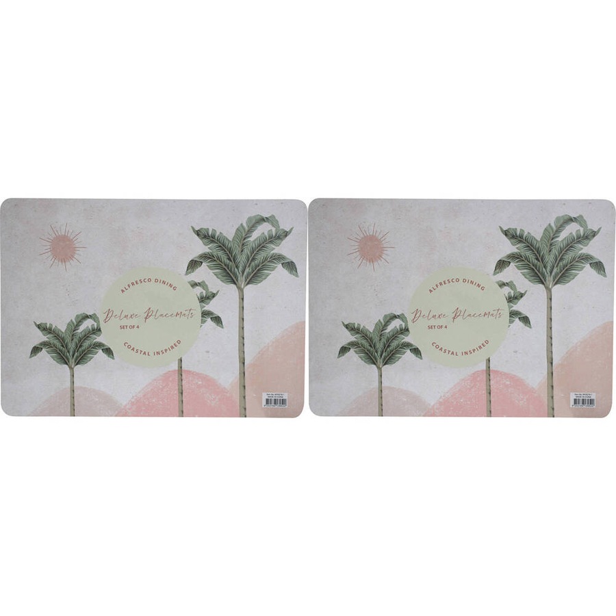 8pc LVD MDF Placemats Rectangle Home/Kitchen Table Decor 30x21.5 Havana Palm