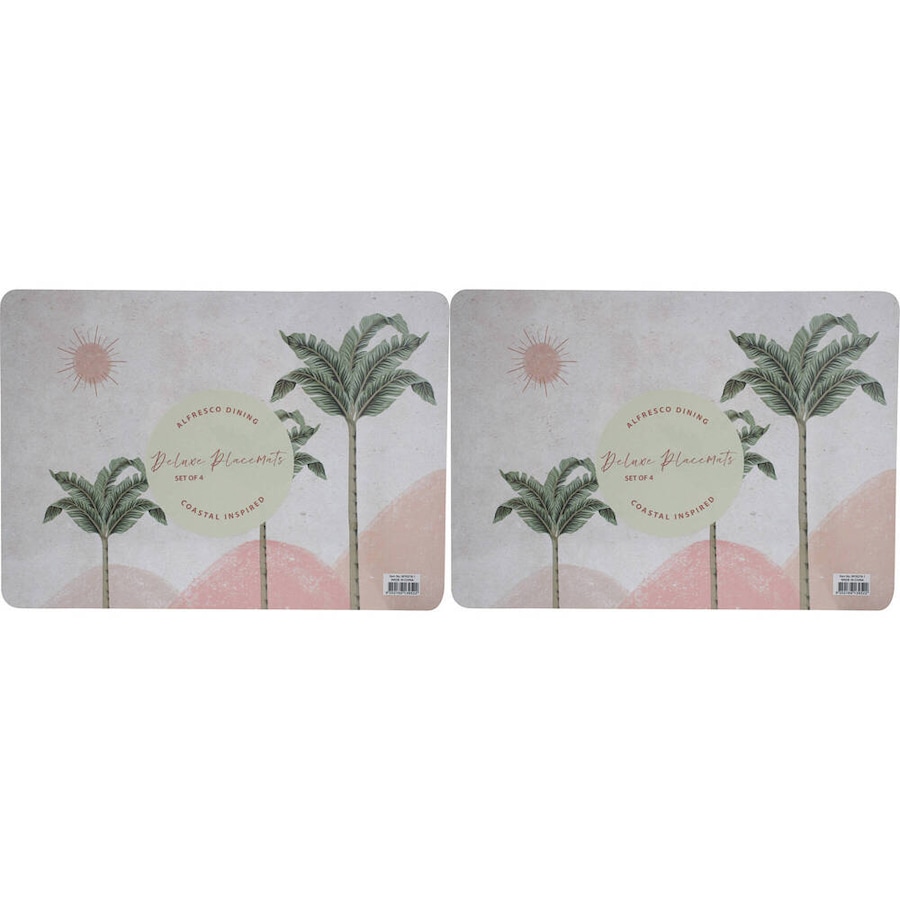 8pc LVD MDF Placemats Rectangle Home/Kitchen Table Decor 30x21.5 Havana Palm