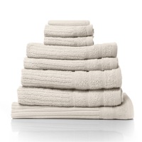 8pc Royal Comfort Eden Egyptian Cotton 600 GSM Soft Bath Towel Pack Beige