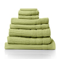 8pc Royal Comfort Eden Egyptian Cotton 600 GSM Soft Bath Towel Pack Spearmint