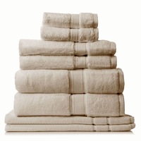 8pc Royal Comfort Zero Twist Soft Absorbent Quick Dry Cotton Towel Set Beige