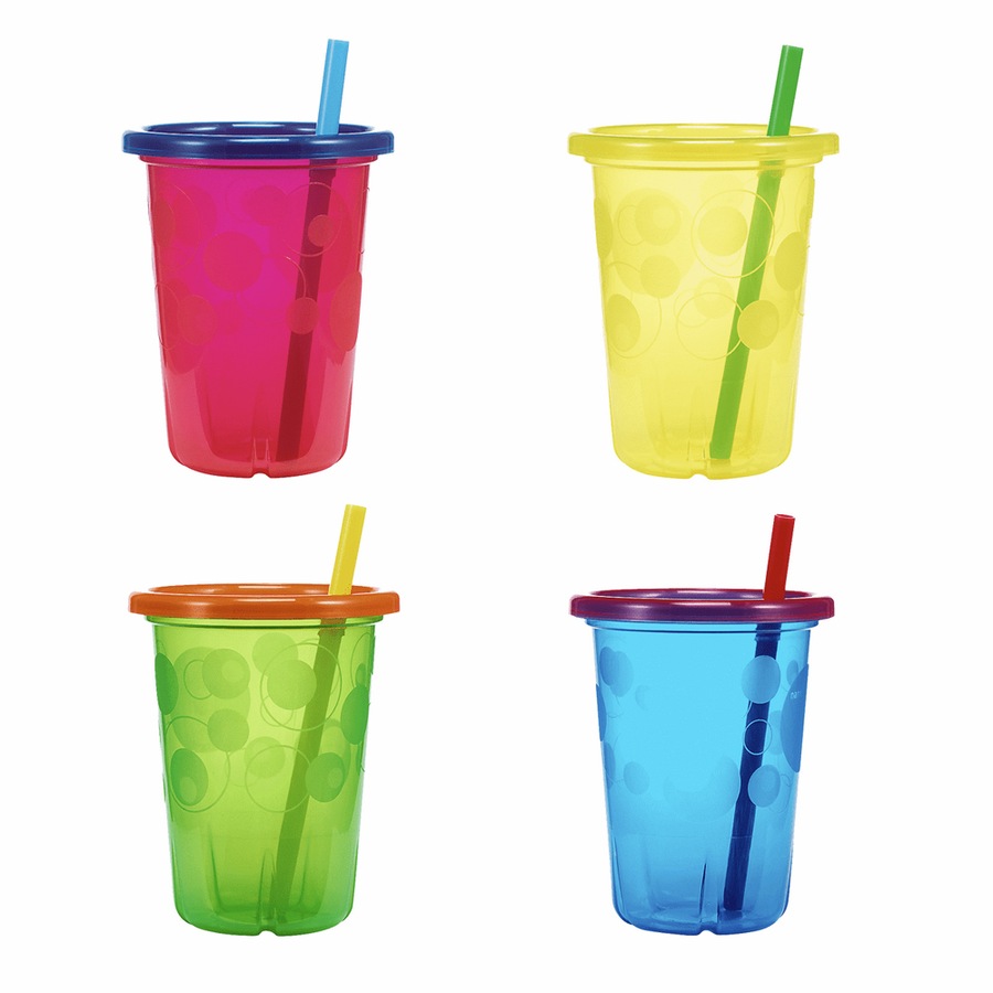 8pc The First Years Take & Toss 10oz/296m Straw Sipper/Sippy Cups Kids 18m+