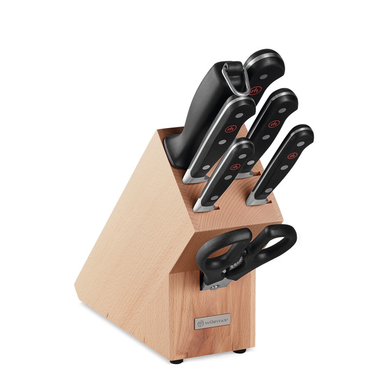 Buy 8pc Wusthof Classic Shears/Paring/Chefs Knife Block Set 7-Slot ...