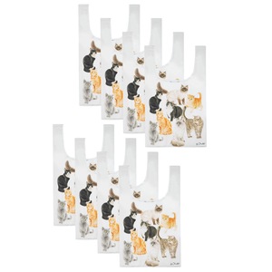 8PK Ashdene Purrrfect Moments Reusable Grocery Shopping Bag Storage Tote 36x64cm