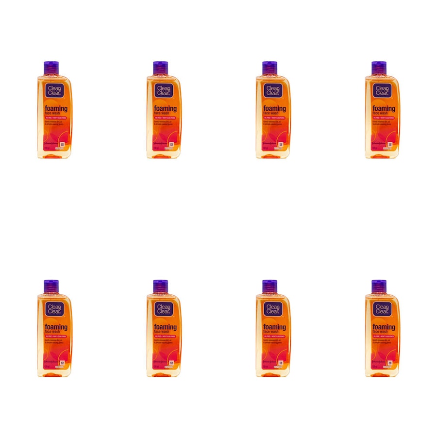 8PK Clean & Clear 150ml Foaming Face Wash Oil Free Skin Cleansing Facial Care