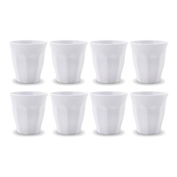 8PK Lemon Lime Melamine Cup Drinking 300ml Water/Juice Kitchen Drink Tumbler WHT