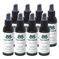 8PK Two Hands 125ml Hand Sanitiser/Sanitizer Tea Tree Oil/Aloe Vera Mist Spray