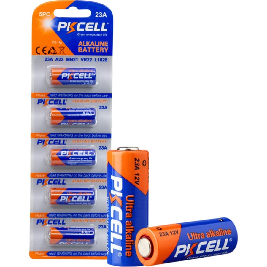 8x 5pc Pkcell 12V Alkaline 23A Battery No Mercury Pack 5 Free PKCELL Batteries